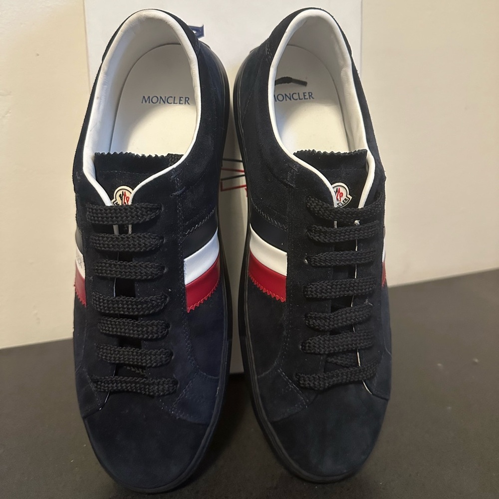 Moncler navy suede Monaco shoes - Picture 5 of 6